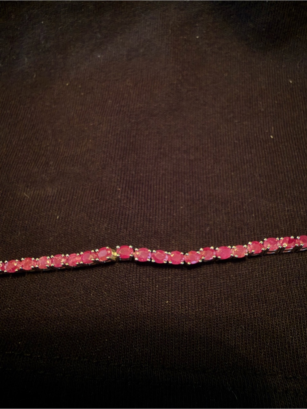 Sterling Silver Effy Tennis Bracelet With Pink Stones